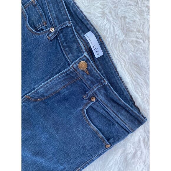 Ann Taylor Loft SZ 6/28 Woman’s Dark Wash Curvy Skinny Denim Jeans - Picture 11 of 13
